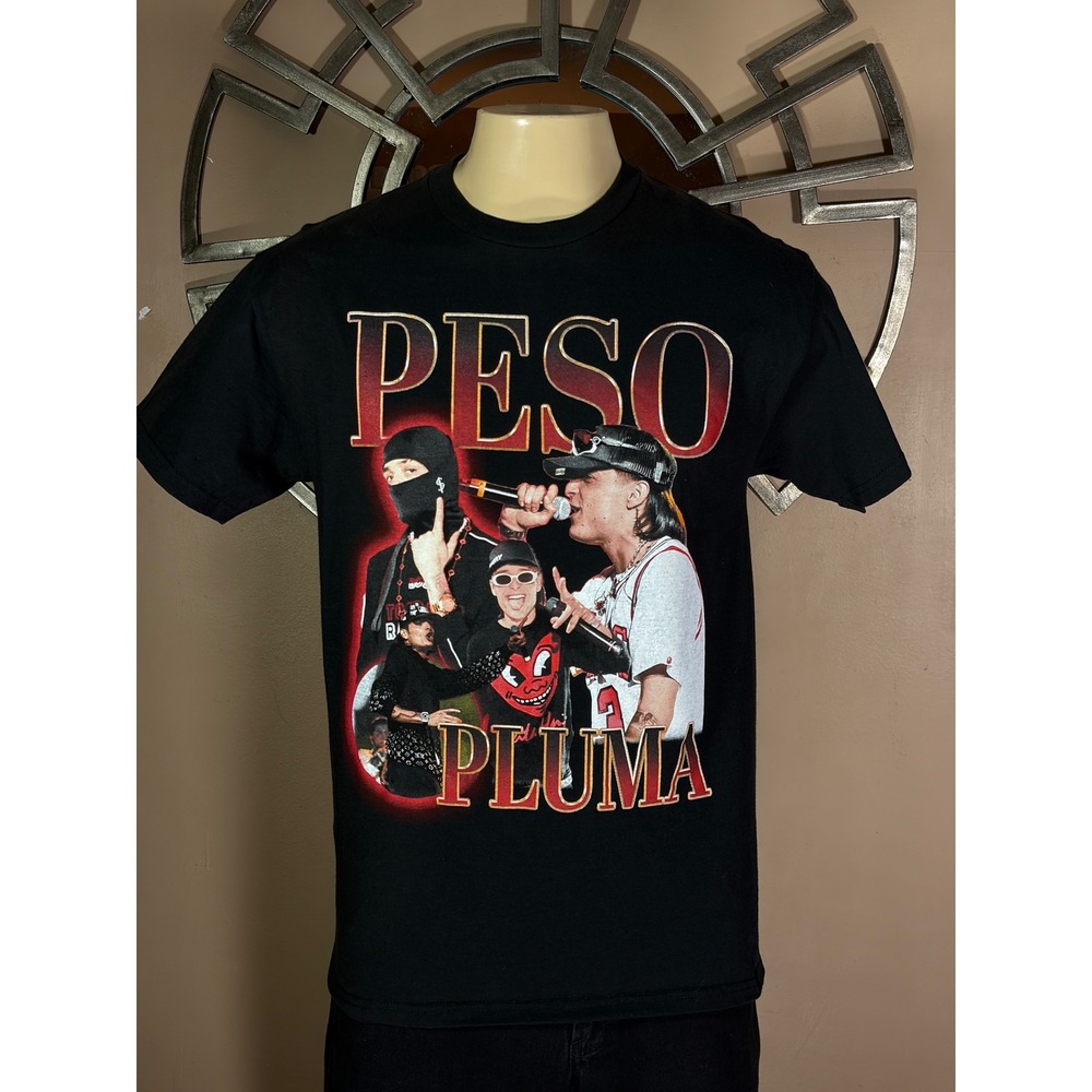 Peso Pluma Graphic T-Shirt Mens Medium Black Short Sleeve Music Merch Tee